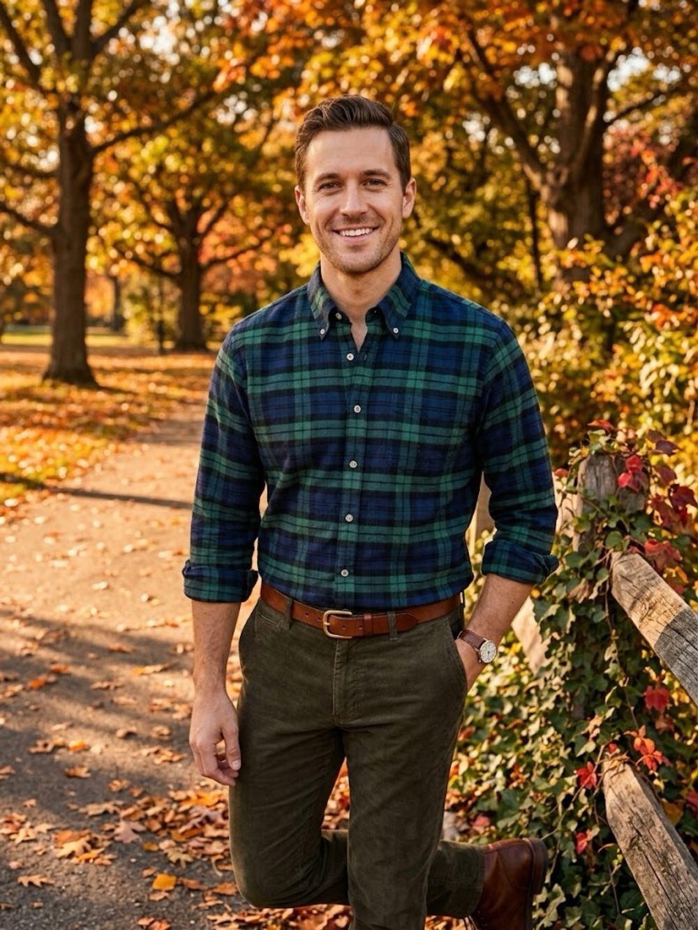 NWT Brooks Brothers Navy/Green Plaid Regent Fit Non-Iron Supima Cotton Shirt